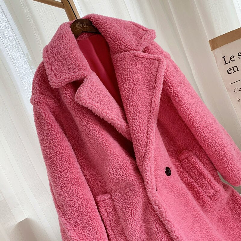 Emily - Manteau long et chaud pour femmes avec col revers classique