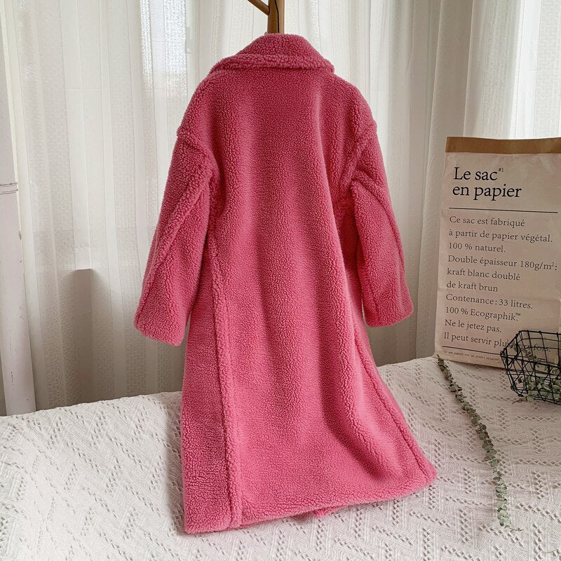 Emily - Manteau long et chaud pour femmes avec col revers classique