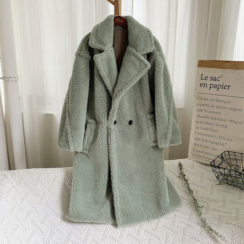 Emily - Manteau long et chaud pour femmes avec col revers classique