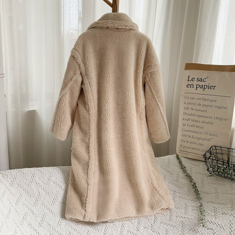 Emily - Manteau long et chaud pour femmes avec col revers classique