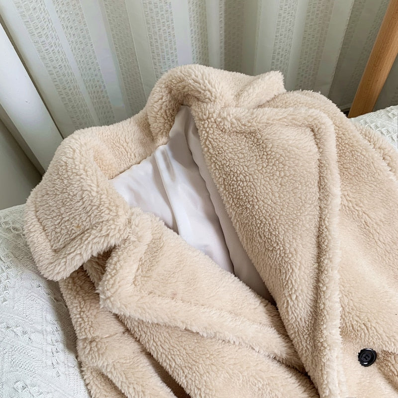 Emily - Manteau long et chaud pour femmes avec col revers classique
