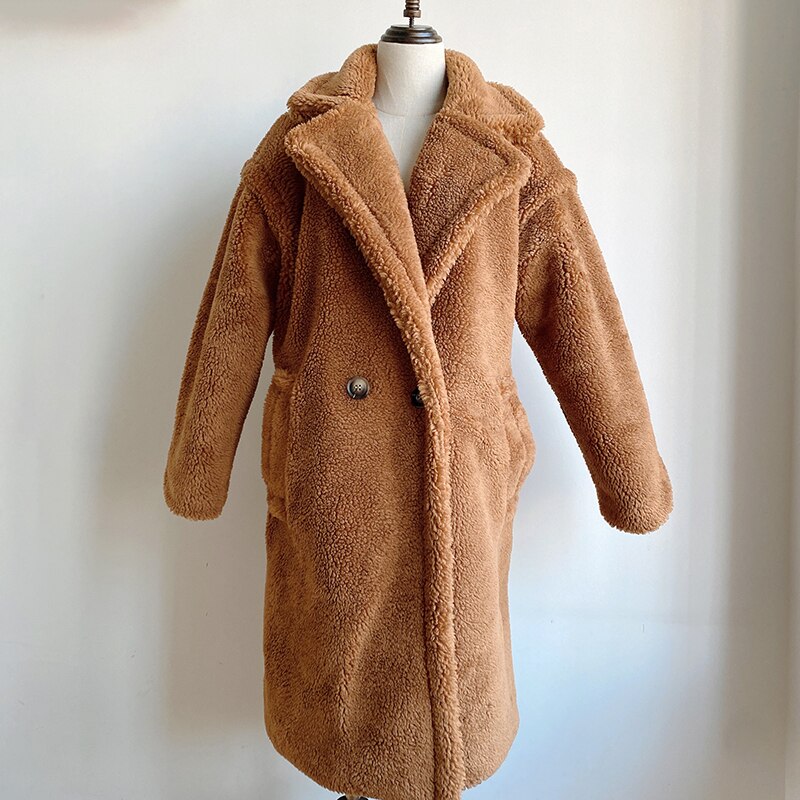 Emily - Manteau long et chaud pour femmes avec col revers classique