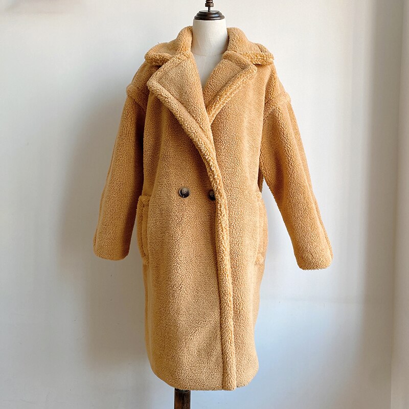 Emily - Manteau long et chaud pour femmes avec col revers classique