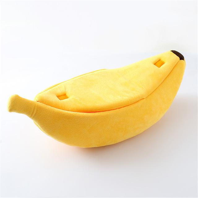 Lit douillet en forme de banane pour chats - Confort et originalité