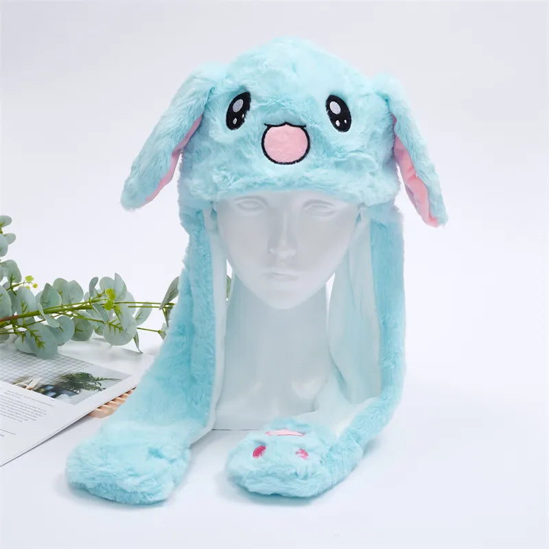 Bonnet Mignon avec Oreilles Mobiles - Bonnet BunnyBounce pour l'Hiver