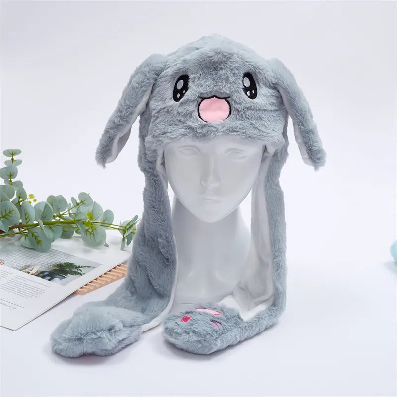 Bonnet Mignon avec Oreilles Mobiles - Bonnet BunnyBounce pour l'Hiver