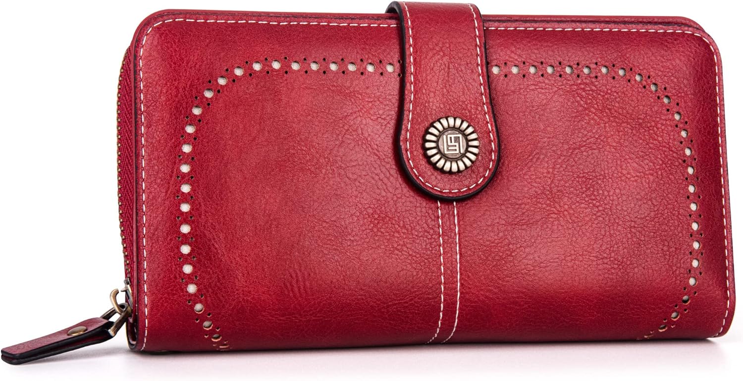 Portefeuille bracelet en cuir - Grande capacité de stockage