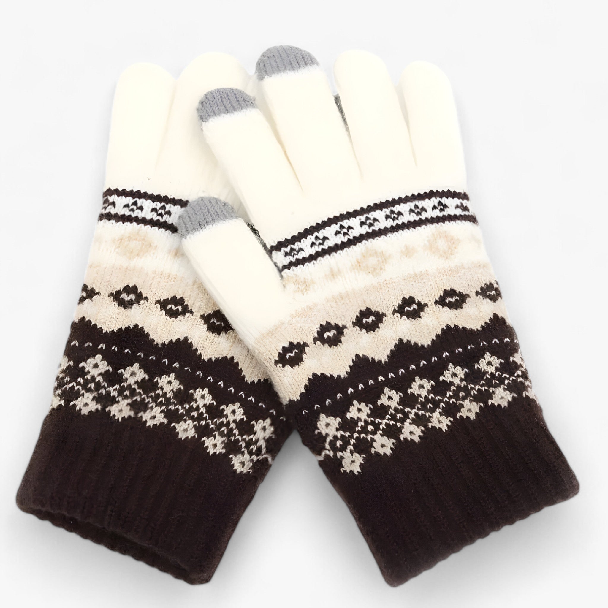 Lara - Gants d'hiver avec couverture complète du doigt et style crochet