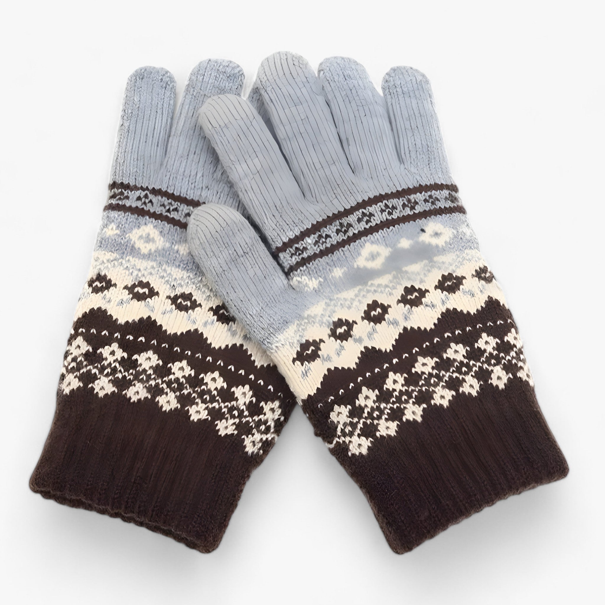 Lara - Gants d'hiver avec couverture complète du doigt et style crochet