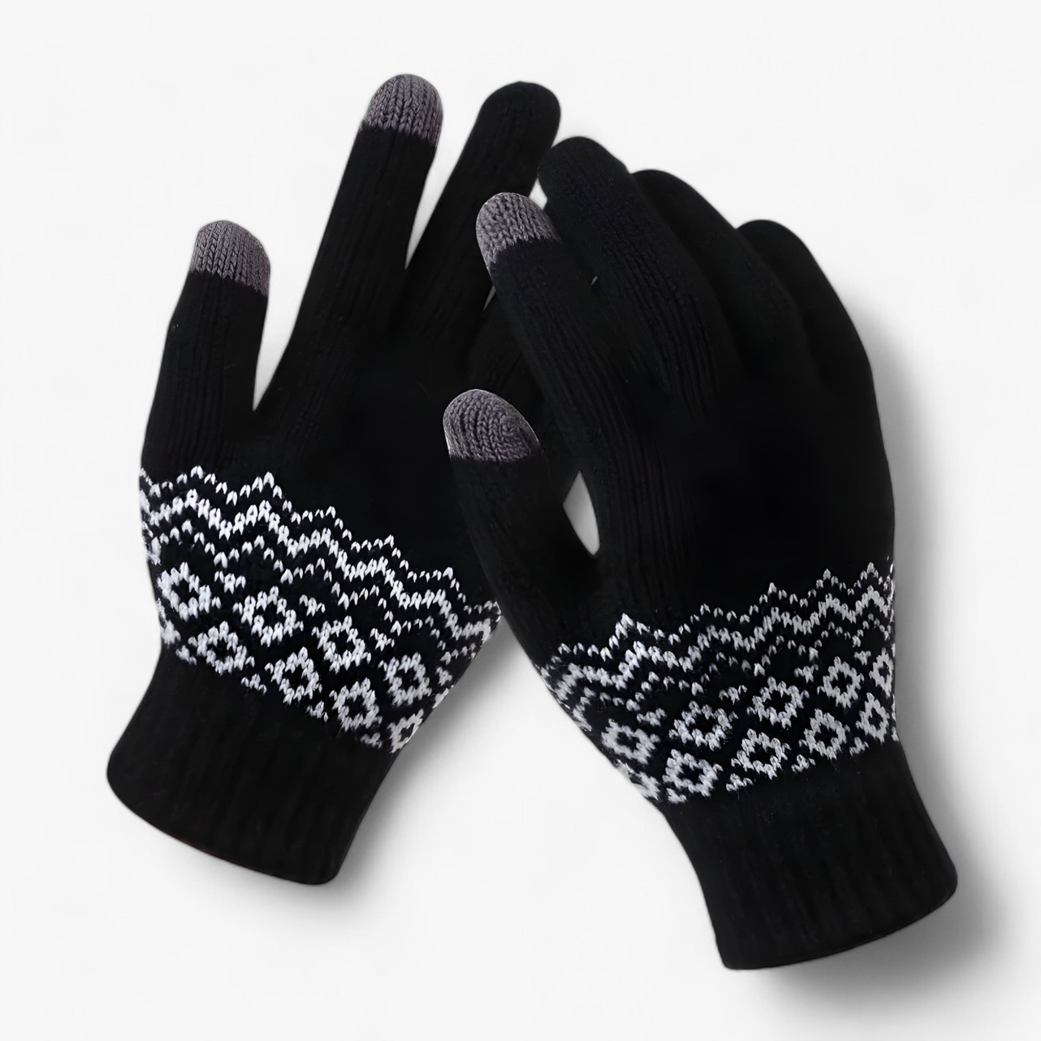 Lara - Gants d'hiver avec couverture complète du doigt et style crochet