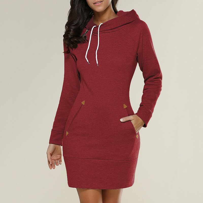 Eva - Robe sweat à capuche moderne