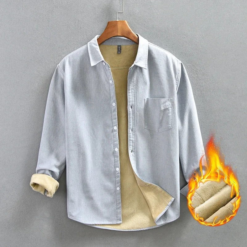 Shall - Chemise en coton avec doublure en polaire